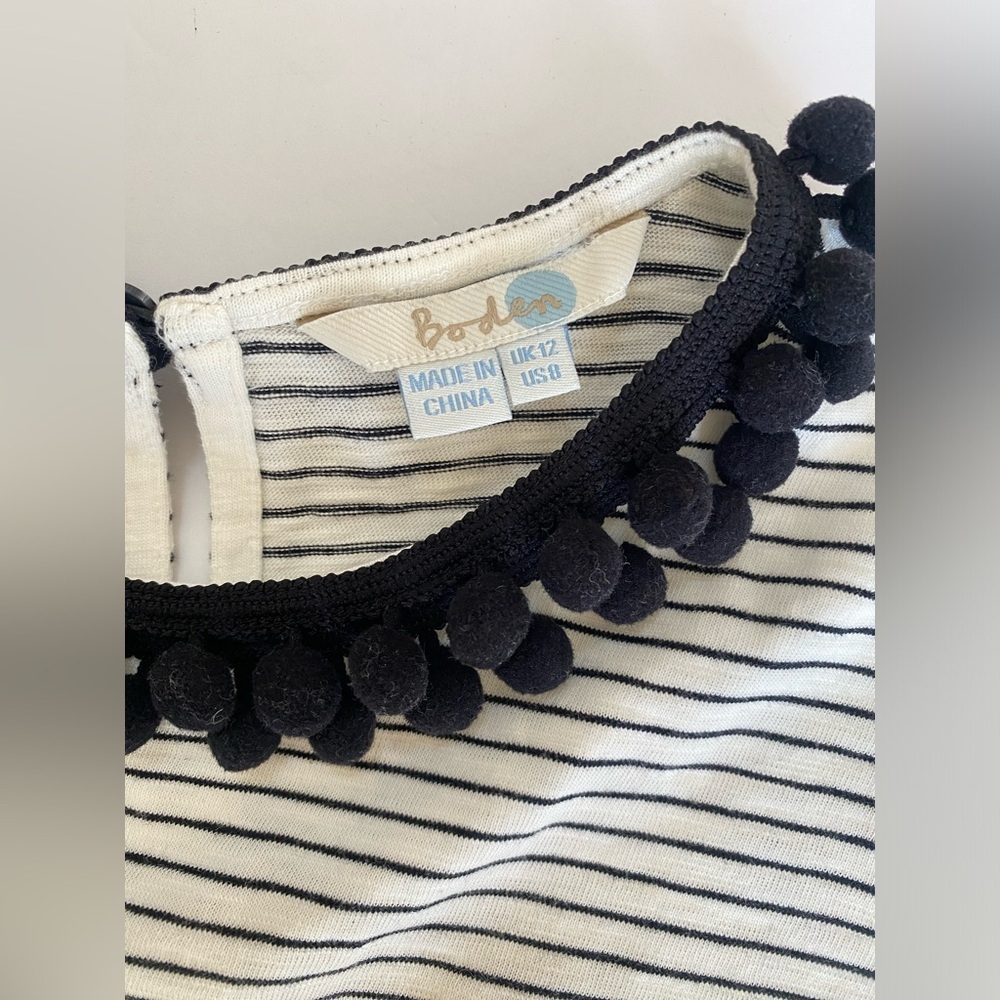 Boden White and Black Striped Sleeveless Beach Top - Picture 7 of 8